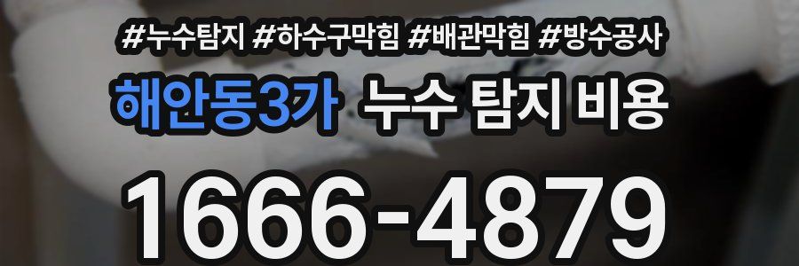 해안동3가 누수 탐지 비용
