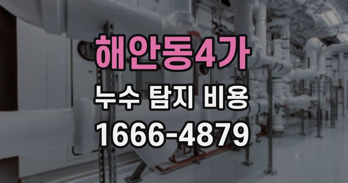 해안동4가 누수 탐지 비용