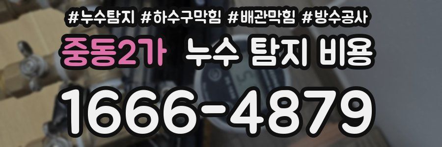 중동2가 누수 탐지 비용