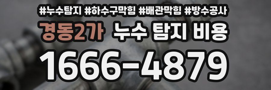 경동2가 누수 탐지 비용