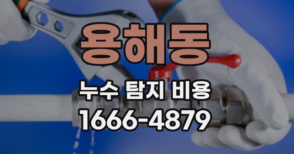 용해동 누수 탐지 비용