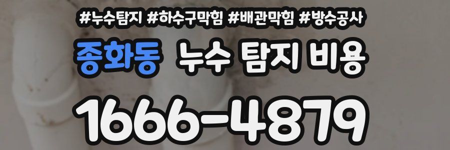종화동 누수 탐지 비용