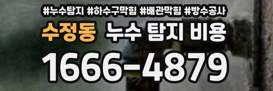 수정동 누수 탐지 비용