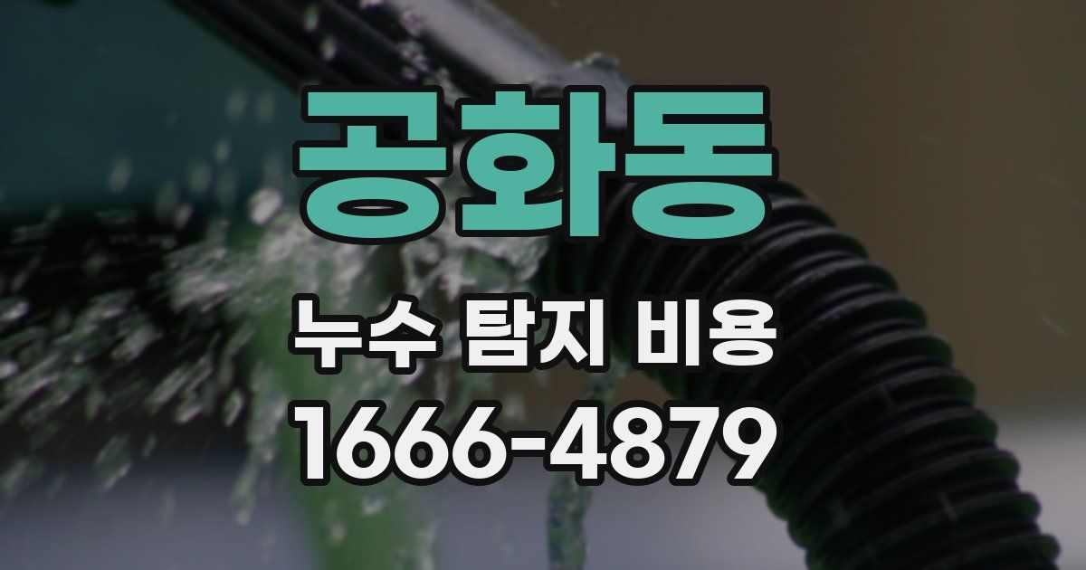 공화동 누수 탐지 비용