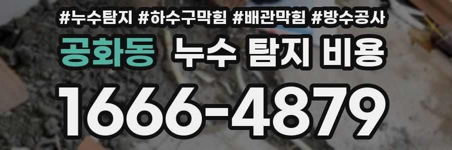 공화동 누수 탐지 비용