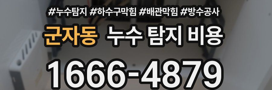 군자동 누수 탐지 비용