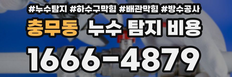 충무동 누수 탐지 비용