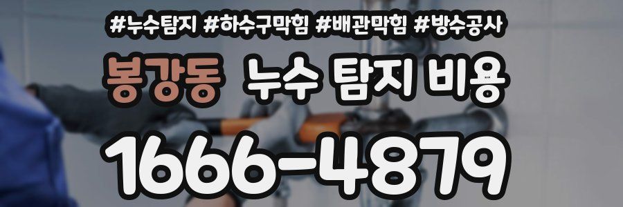 봉강동 누수 탐지 비용