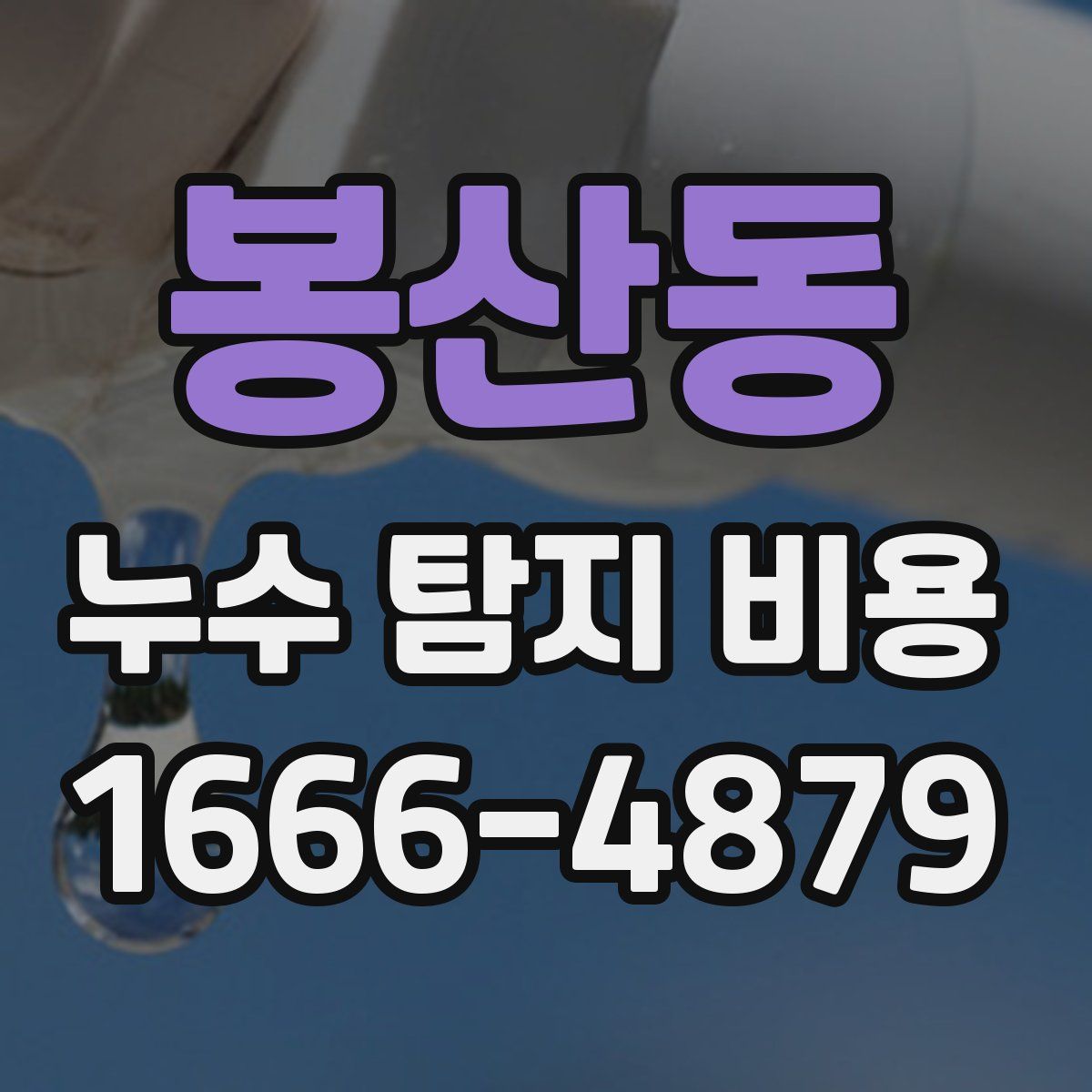 봉산동 누수 탐지 비용