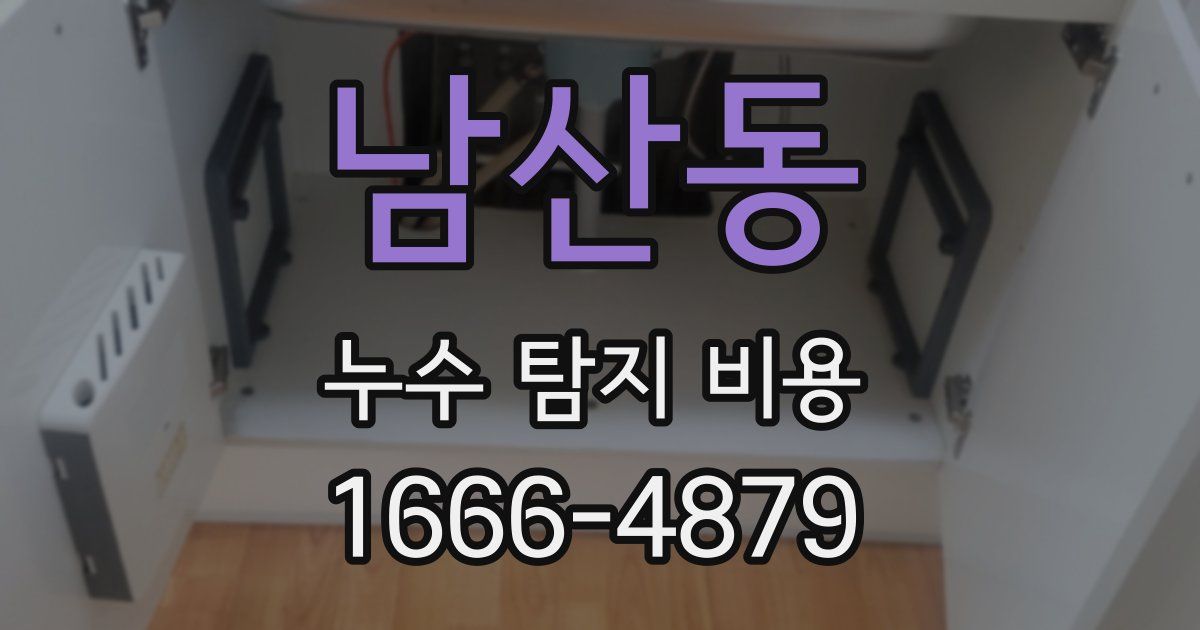 남산동 누수 탐지 비용