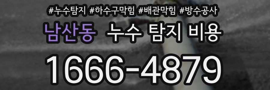 남산동 누수 탐지 비용