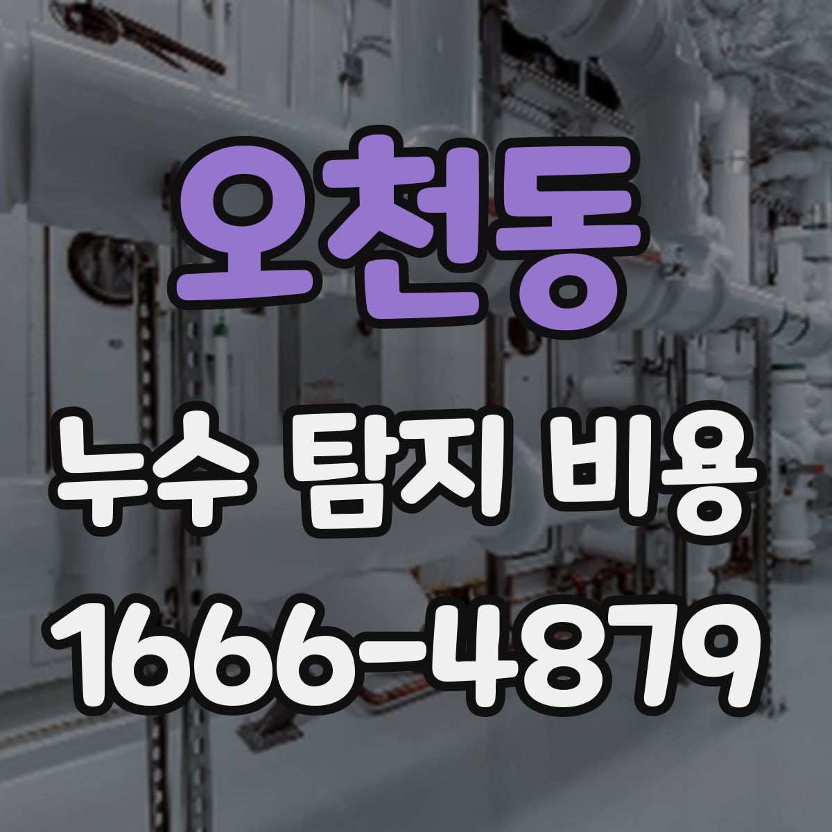 오천동 누수 탐지 비용
