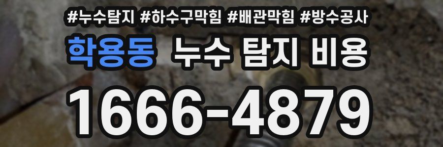 학용동 누수 탐지 비용