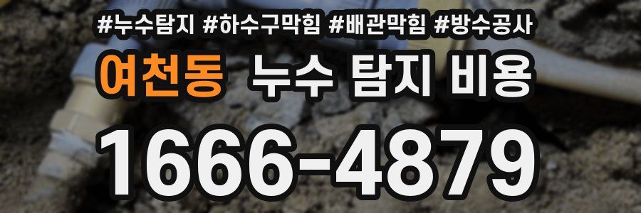 여천동 누수 탐지 비용