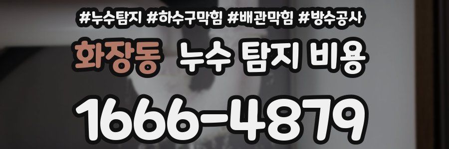 화장동 누수 탐지 비용