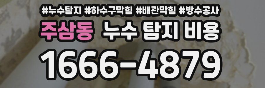 주삼동 누수 탐지 비용