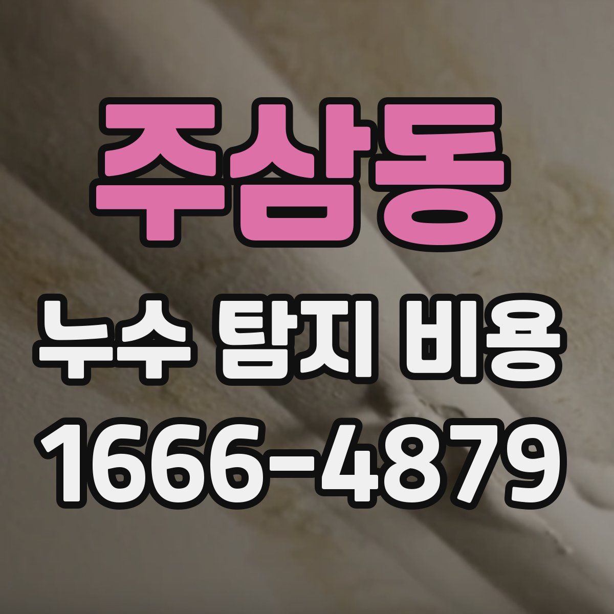 주삼동 누수 탐지 비용