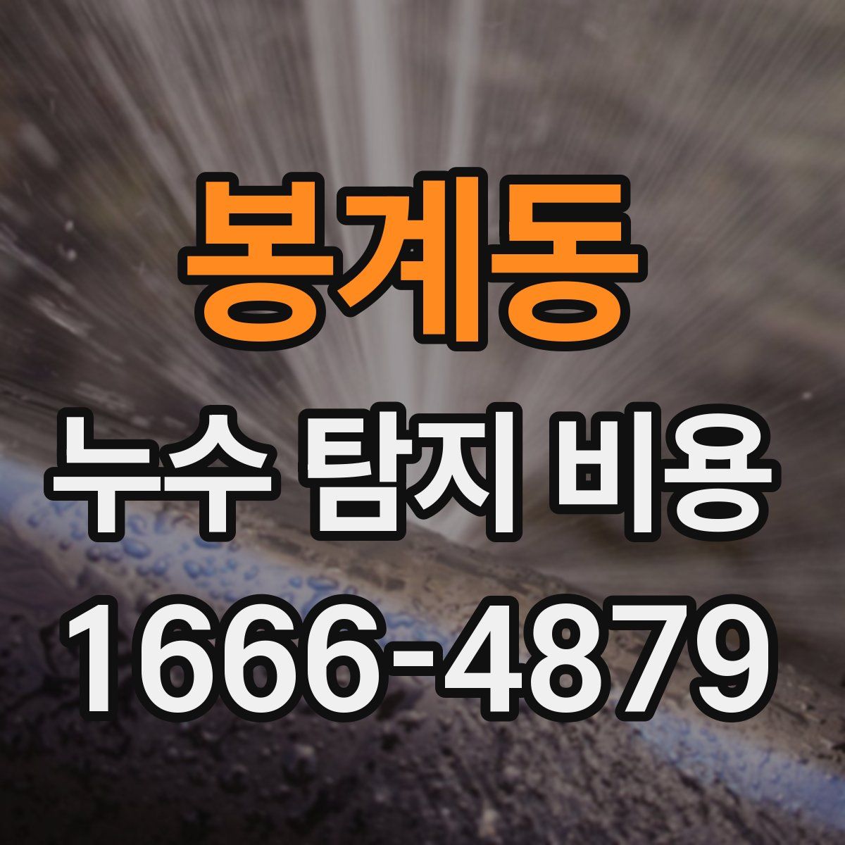 봉계동 누수 탐지 비용