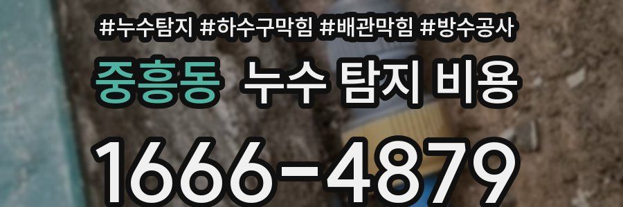 중흥동 누수 탐지 비용