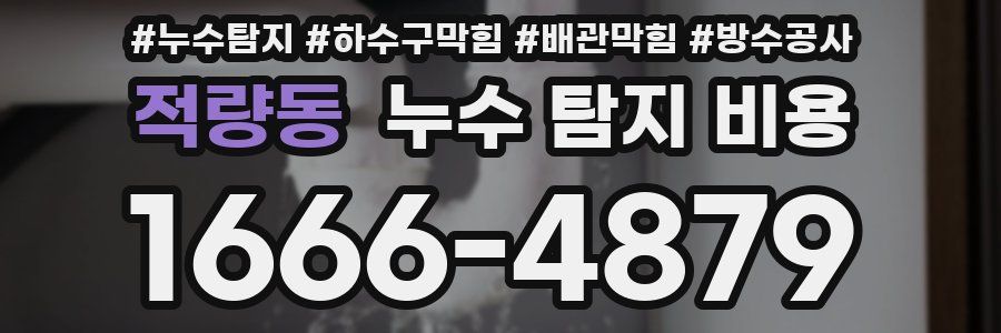 적량동 누수 탐지 비용