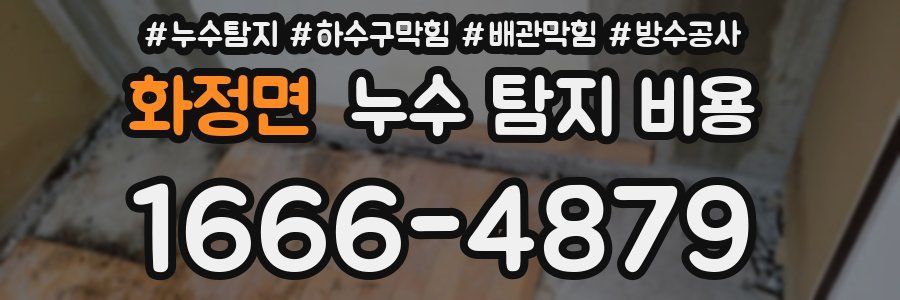 화정면 누수 탐지 비용