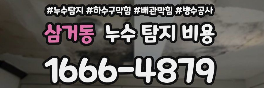 삼거동 누수 탐지 비용