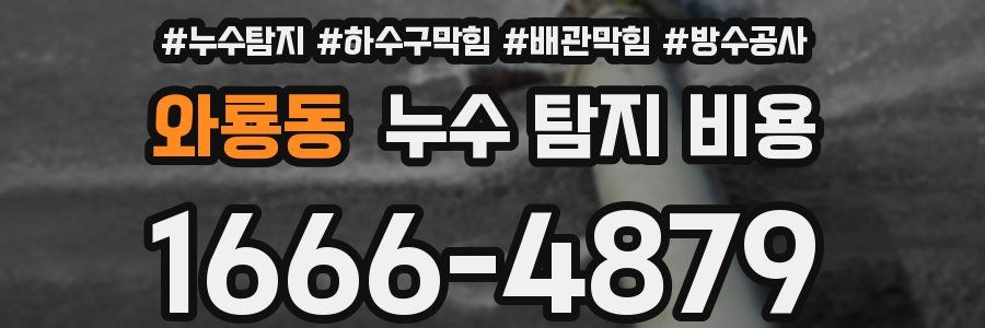 와룡동 누수 탐지 비용