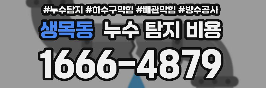 생목동 누수 탐지 비용