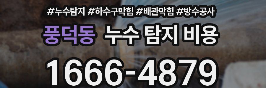 풍덕동 누수 탐지 비용