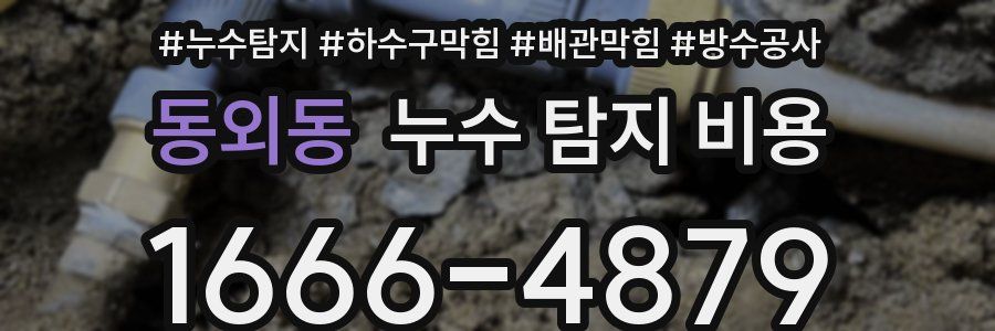 동외동 누수 탐지 비용