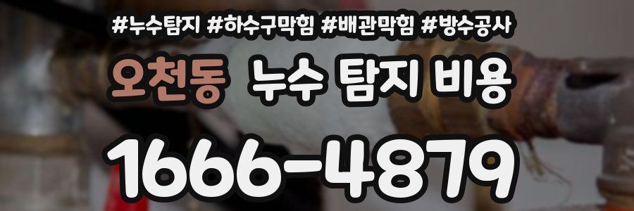 오천동 누수 탐지 비용