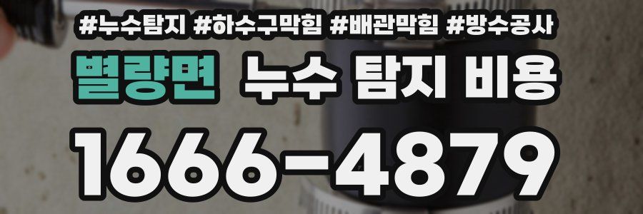 별량면 누수 탐지 비용