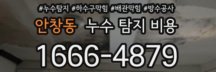 안창동 누수 탐지 비용