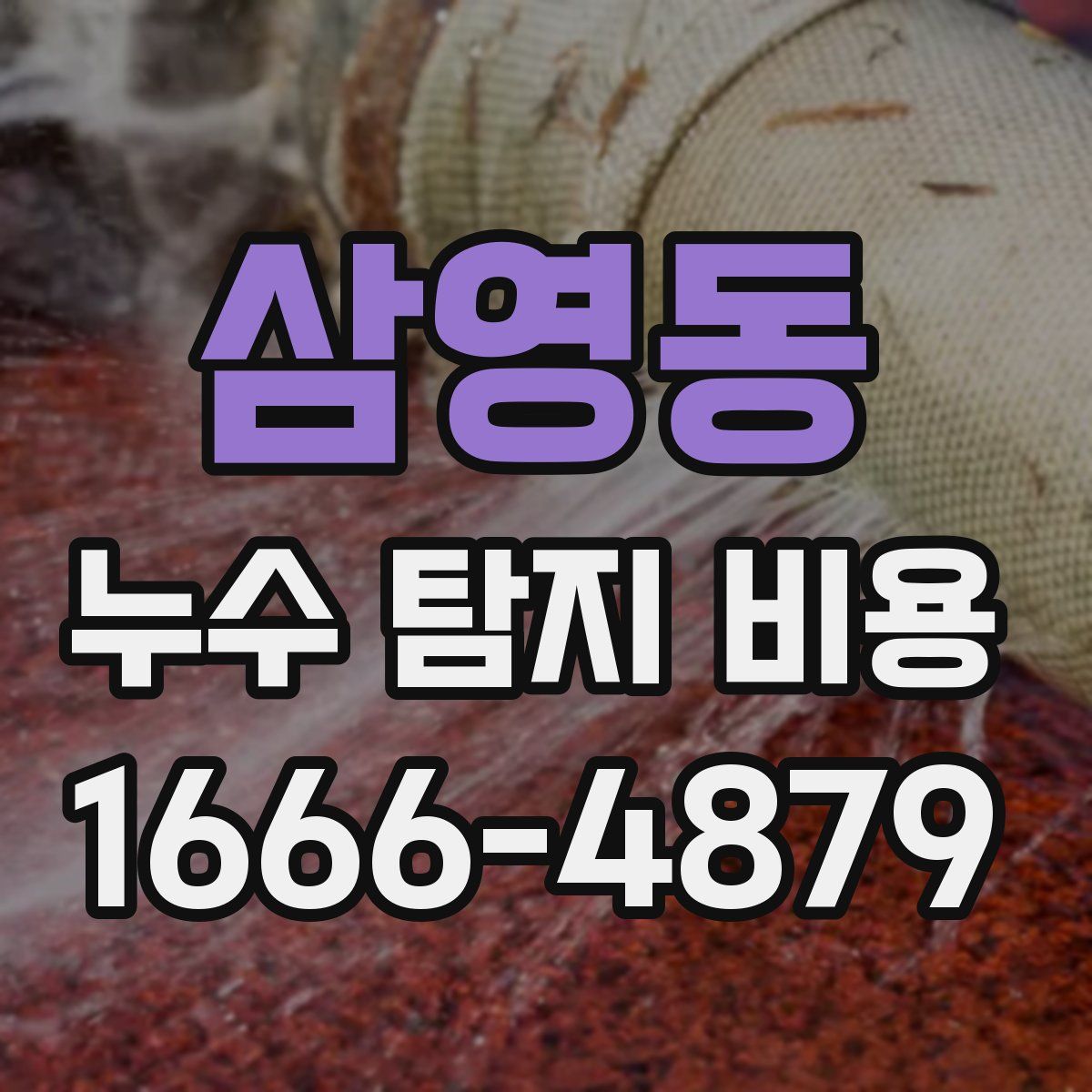 삼영동 누수 탐지 비용