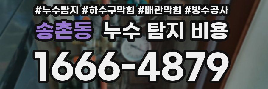 송촌동 누수 탐지 비용