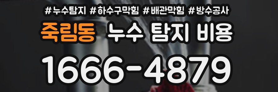 죽림동 누수 탐지 비용