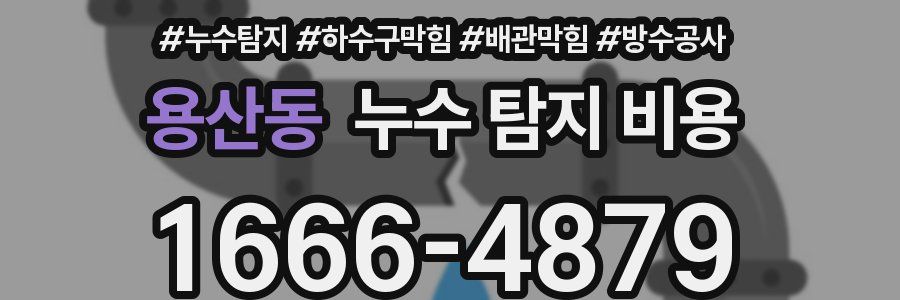 용산동 누수 탐지 비용
