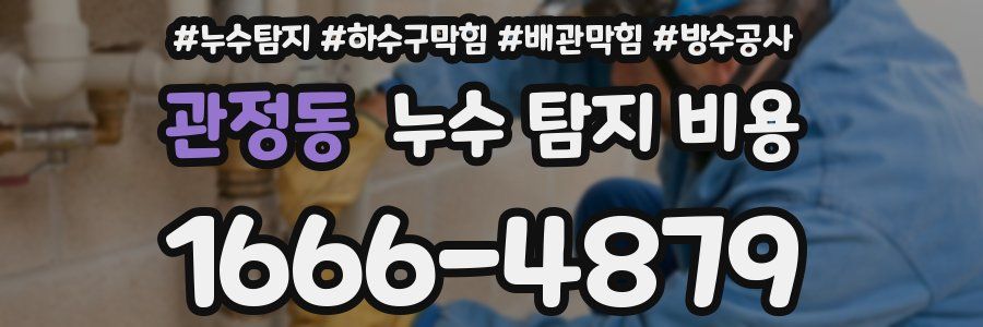 관정동 누수 탐지 비용