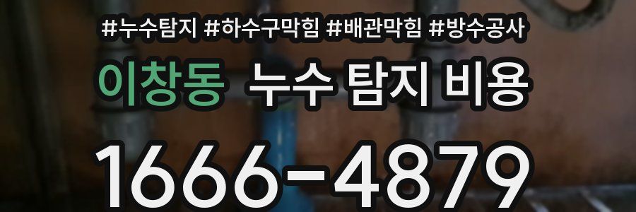 이창동 누수 탐지 비용