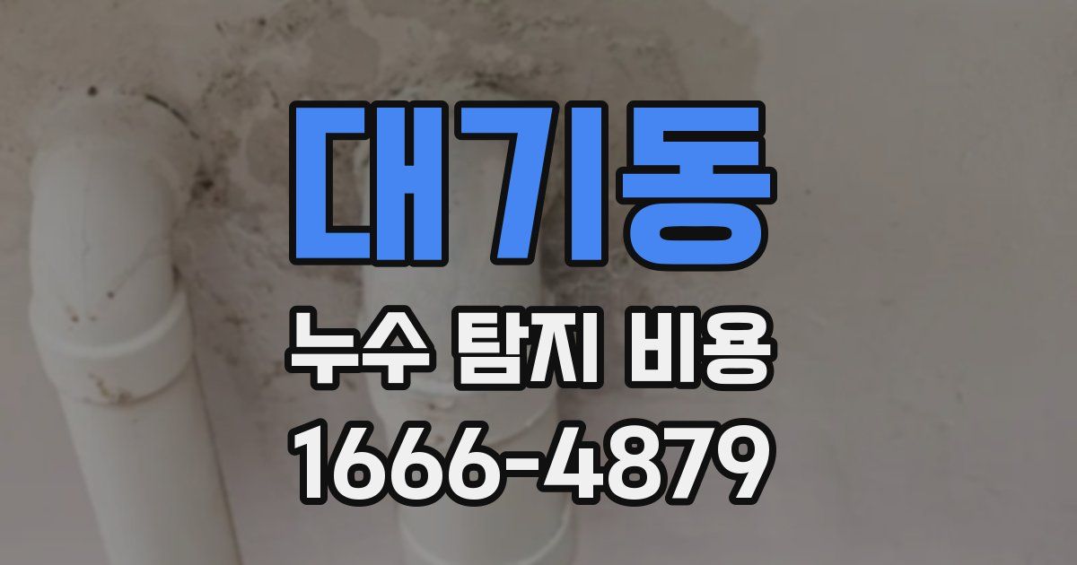 대기동 누수 탐지 비용