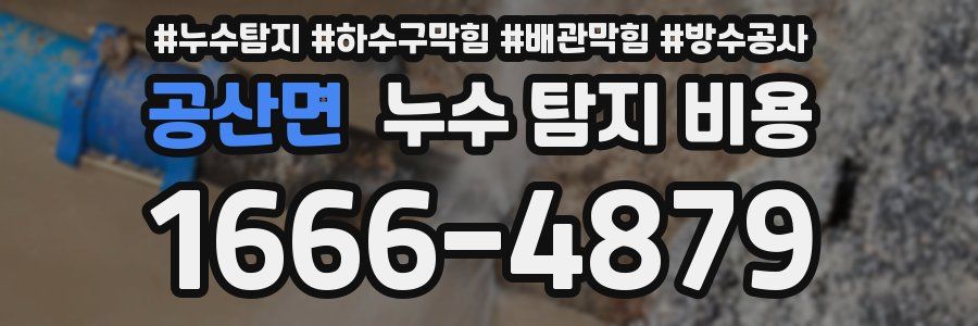 공산면 누수 탐지 비용