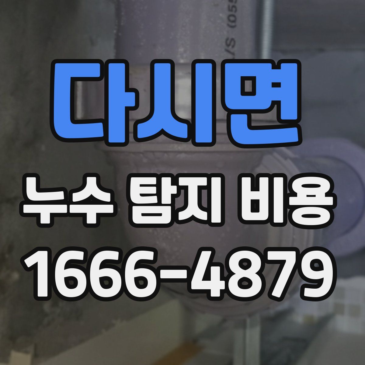 다시면 누수 탐지 비용