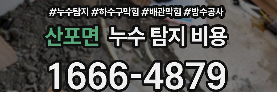 산포면 누수 탐지 비용