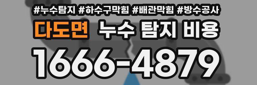 다도면 누수 탐지 비용