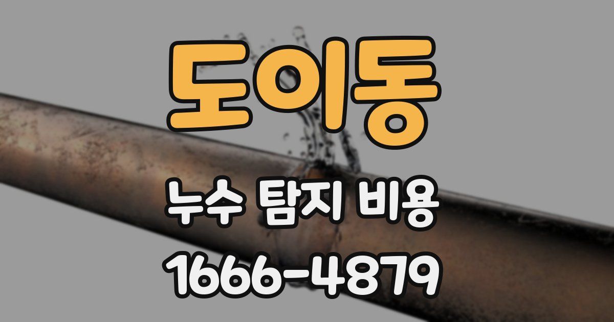 도이동 누수 탐지 비용