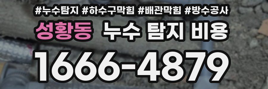 성황동 누수 탐지 비용