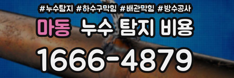 마동 누수 탐지 비용