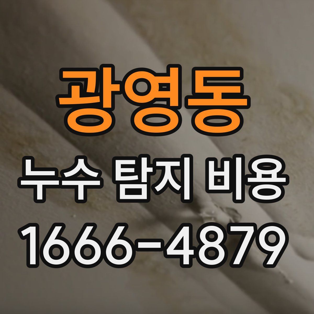 광영동 누수 탐지 비용