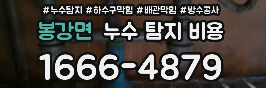 봉강면 누수 탐지 비용