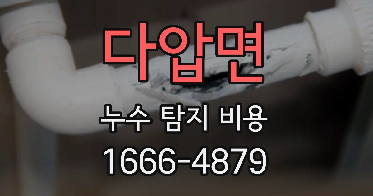 다압면 누수 탐지 비용